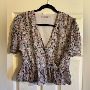 AllSaints floral print top, size 6. Never worn!